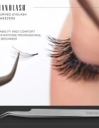 Nanolash Eyelash Tweezers Curved апликатор за нанасяне на изкуствени мигли 1 бр.