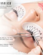 Nanolash Eyelash Tweezers Curved апликатор за нанасяне на изкуствени мигли 1 бр.