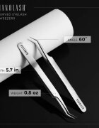 Nanolash Eyelash Tweezers Curved апликатор за нанасяне на изкуствени мигли 1 бр.