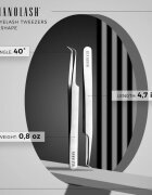 Nanolash Eyelash Tweezers L Shape апликатор за нанасяне на изкуствени мигли 1 бр.