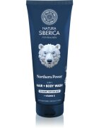 Natura Siberica Arctic Wild Northern Power почистващ гел за коса брада и тяло за мъже 200 мл.