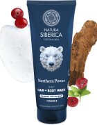 Natura Siberica Arctic Wild Northern Power почистващ гел за коса брада и тяло за мъже 200 мл.