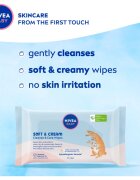 Nivea BABY Soft & Cream нежни мокри кърпички за бебета 2x57 бр.