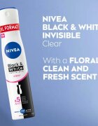 Nivea Black & White Invisible Clear антиперспирант-спрей изгодна опаковка
