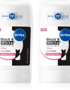 Nivea Black & White Invisible Clear твърд антиперспирант изгодна опаковка