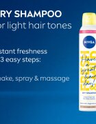 Nivea Fresh Revive сух шампоан за увеличаване на обема Light Tones 200 мл.