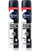 Nivea MEN Black & White Invisible Original антиперспирант-спрей изгодна опаковка