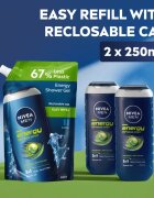 Nivea MEN Energy душ-гел за мъже пълнител 500 мл.