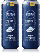 Nivea MEN Hydrocare душ-гел за лице тяло и коса изгодна опаковка 2 x 500 ml