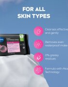 Nivea Micellar Waterproof мицеларни кърпички за почистване на грим 20 бр.
