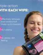 Nivea Micellar Waterproof мицеларни кърпички за почистване на грим 20 бр.