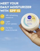 Nivea Soft Daily UV хидратиращ защитен крем за тяло и лице SPF 15 100 мл.