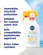 Nivea SUN Babies & Kids слънцезащитен спрей за деца за чувствителна кожа SPF 50+ 250 мл.