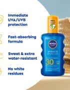 Nivea SUN Protect & Dry Touch невидим спрей за тен SPF 30 200 мл.