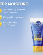 Nivea SUN Protect & Moisture хидратиращо мляко за тен с хиалуронова киселина SPF 50+ 150 мл.