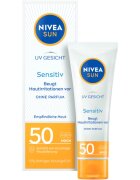 Nivea SUN Sensitive защитен крем за лице за чувствителна кожа на лицето SPF 50 50 мл.