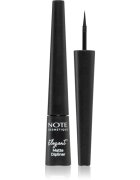 Note Cosmetique Elegant Matte Dipliner течна очна линия с матиращ завършек цвят 01 Coal Black 25 мл.