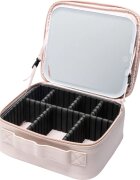 Notino Beauty Box With LED Mirror козметично куфарче с LED огледало Pink 1 бр.