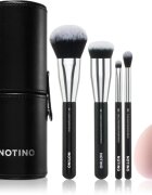 Notino Makeup Brushes Essential Professional Make-Up Brushes & Sponge Set комплкет четки с калъф 5 бр.