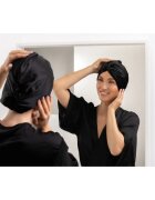 Notino Silk Collection Hair wrap копринен тюрбан за коса Black 1 бр.