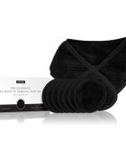 Notino Spa Collection Spa headband and make-up removal pads set комплект за премахване на грим и спа лента за глава Black 7 бр.