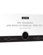 Notino Spa Collection Spa headband and make-up removal pads set комплект за премахване на грим и спа лента за глава Black 7 бр.