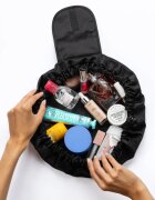 Notino Travel Collection Drawstring Make-Up Bag широка чанта за грим Black 1 бр.