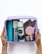 Notino Travel Collection Extra Large Clear Organizer прозрачна козметична чантичка XL Purple 275x20x125 cm 1 бр.
