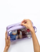 Notino Travel Collection Large Clear Organizer прозрачна козметична чантичка L Purple 1 бр.