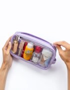 Notino Travel Collection Medium Clear Organizer прозрачна козметична чантичка M Purple 24x125x5 cm 1 бр.