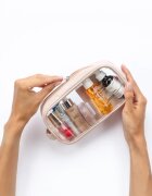 Notino Travel Collection Small Clear Organizer прозрачна козметична чантичка транспарентен S Beige 20x10x5 cm 1 бр.