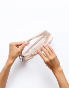 Notino Travel Collection Small Clear Organizer прозрачна козметична чантичка транспарентен S Beige 20x10x5 cm 1 бр.