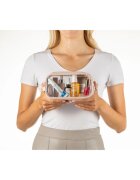 Notino Travel Collection Small Clear Organizer прозрачна козметична чантичка транспарентен S Beige 20x10x5 cm 1 бр.