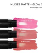 Nudestix Nudies Matte + Glow Core мултифункционален грим за очи устни и лице цвят Pink Ice 6 гр.