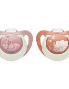 NUK First Choice Night 0-6m биберон Bunny/Sheep 2 см