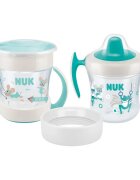 NUK Mini Cups Set Mint/Turquoise чаша 3 в 1 6m+ Neutral 160 мл.