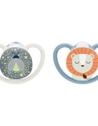NUK Perfect Match Air Night 0-6 m биберон Firefly/Lion 2 см