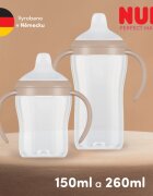 NUK Perfect Match Hippo бебешко шише за самостоятелно пиене с контрол на температурата 6m+ 1 бр.