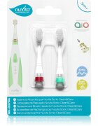 Nuvita Sonic Clean&Care Replacement Brush Heads резервни накрайници за сонична четка за зъби с батерии за бебета Sonic Clean&Care Medium Red/Green 2 б