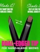 NYX Professional Makeup Blade & Shade молив за вежди с четка цвят 09 Brunette гр.