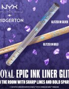 NYX Professional Makeup Bridgerton Royal Epic Ink Liner очна линия с блестящи частици цвят 02 Glitzed In Gold 1 мл.