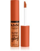 NYX Professional Makeup Butter Gloss Bling блясък за устни с блестящи частици цвят 03 Pricey 8 мл.