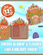 NYX Professional Makeup Gingerbaddie Land Buttermelt палитра с хайлайтъри и ружове цвят Deep 1 бр.
