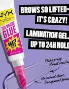 NYX Professional Makeup The Brow Glue Crazy Lift дълготраен гел за вежди 7 мл.