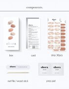 OHORA Gel Nail Sticker N Almond Blossom Стикери за нокти цвят ND-066 30 бр.