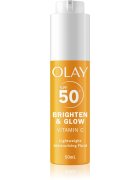 Olay Vitamin C Brighten & Glow хидратиращ флуид с ниацинамид SPF 50+ 50 мл.