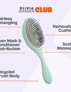 Olivia Garden Club The Reset Wet&Curly Detangling Hairbrush плоска четка с калъфка Mint 1 бр.