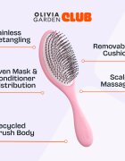 Olivia Garden Club The Reset Wet&Curly Detangling Hairbrush плоска четка с калъфка Pink 1 бр.