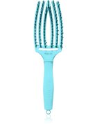 Olivia Garden Fingerbrush Boar & Nylon Четка за коса с влакна от найлон и глиган Dolce Vita Blue Sky 1 бр.