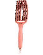 Olivia Garden Fingerbrush Boar & Nylon Четка за коса с влакна от найлон и глиган Radiant Peach 1 бр.